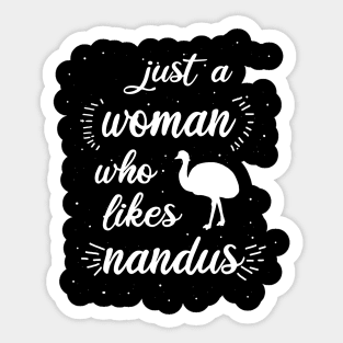 Frauen Nandu Liebhaber Design Laufvogel Baby Sticker